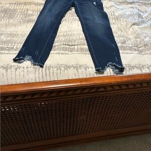 Woman’s blue jeans